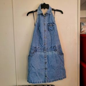 Faded glory vintage jean halter jumper dress